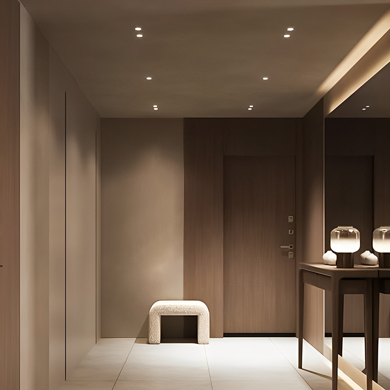 Support de Spot Rond Orientable Noir PROLIGHT+ en aluminium pour ampoule MR16 / GU10 / 220V / 12V / IP20