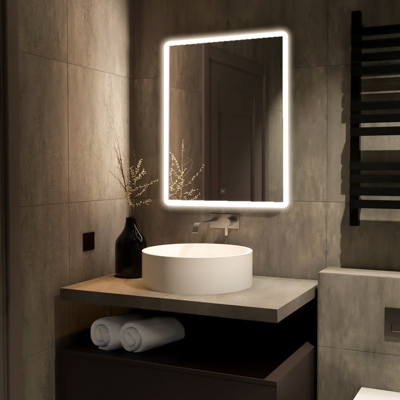 Miroir LED Etanche Rectangulaire Anti Buee PROLIGHT+ 