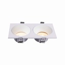 Support de Spot Blanc Sable Rond Double Etanche Encastrable Prolight+ IP65 