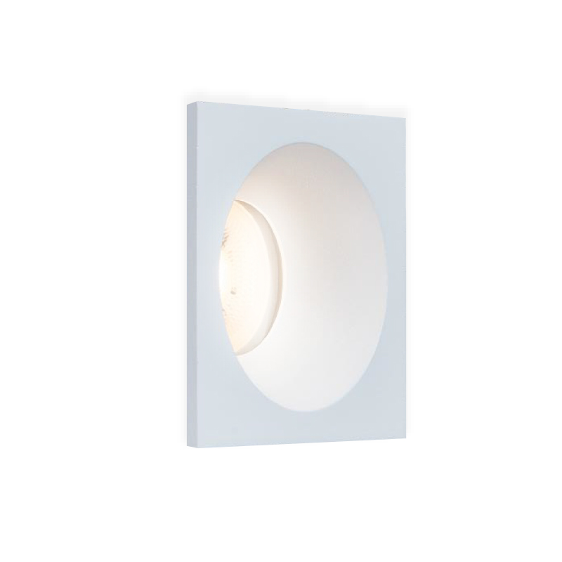 Support de Spot Blanc Sable Carré Etanche Encastrable Prolight+ IP65