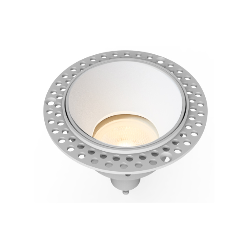 Support de Spot Blanc Sable Rond Etanche Encastrable Prolight+ IP65