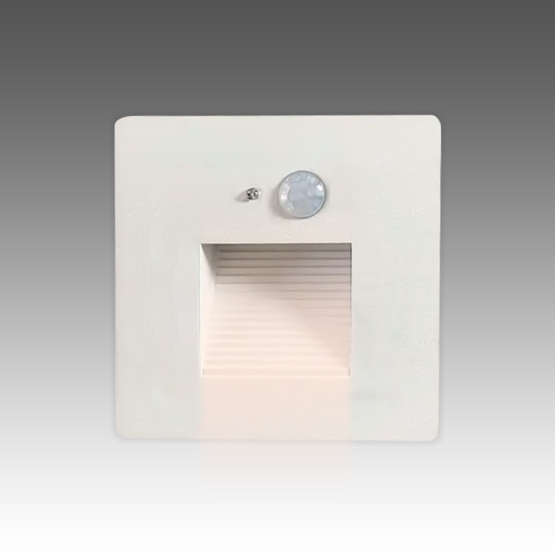 Spot Contremarche LED Rectangulaire Blanc avec détecteur de mouvement PROLIGHT+