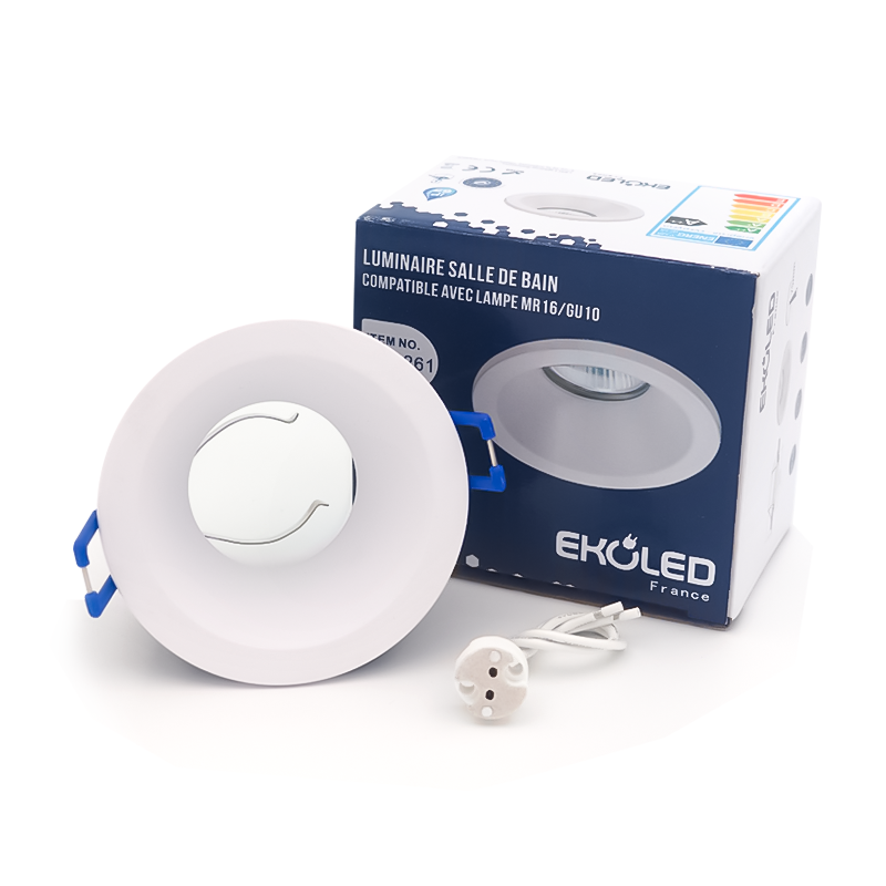 SUPPORT SPOT ETANCHE ROND EKOLED WH IP65 alt 3