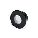 Support de Spot Rond Fixe Antibrouillard Noir PROLIGHT+ en aluminum pour ampoule MR16 / GU10 / 220V / 12V / IP44