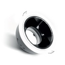 Support de Spot Rond Orientable Blanc et Chrome Foncé PROLIGHT+ en aluminum pour  ampoule GU10 /  12V / IP20