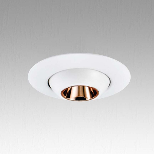 [PRC0401WH3K] White and Gold Orientable Recessed Spotlight PROLIGHT+ (3000K (Blanc Chaud))