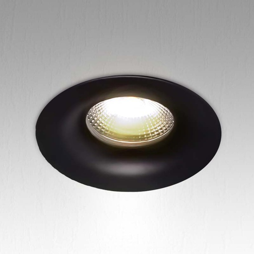[PRC0404DBK3K] Black Fixed Recessed Spotlight PROLIGHT+ (3000K (Blanc Chaud))