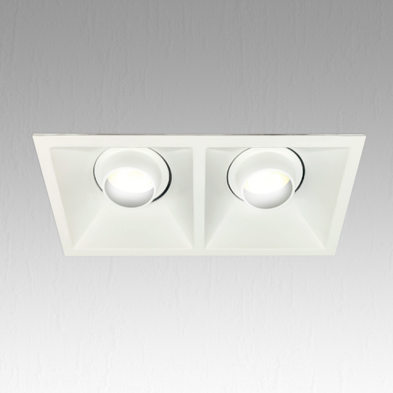 White Double Square Spot Holder PROLIGHT+