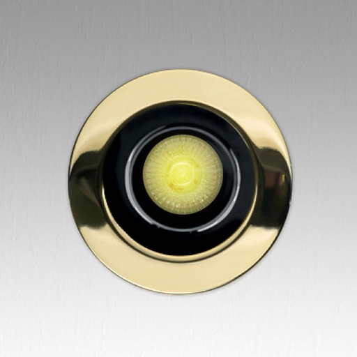 [PRYC134BA1622GDBK] Gold Black Ajustable Recessed spot holder   PROLIGHT+ in aluminium for a GU10 lightbulb / 220V / 12V / IP20