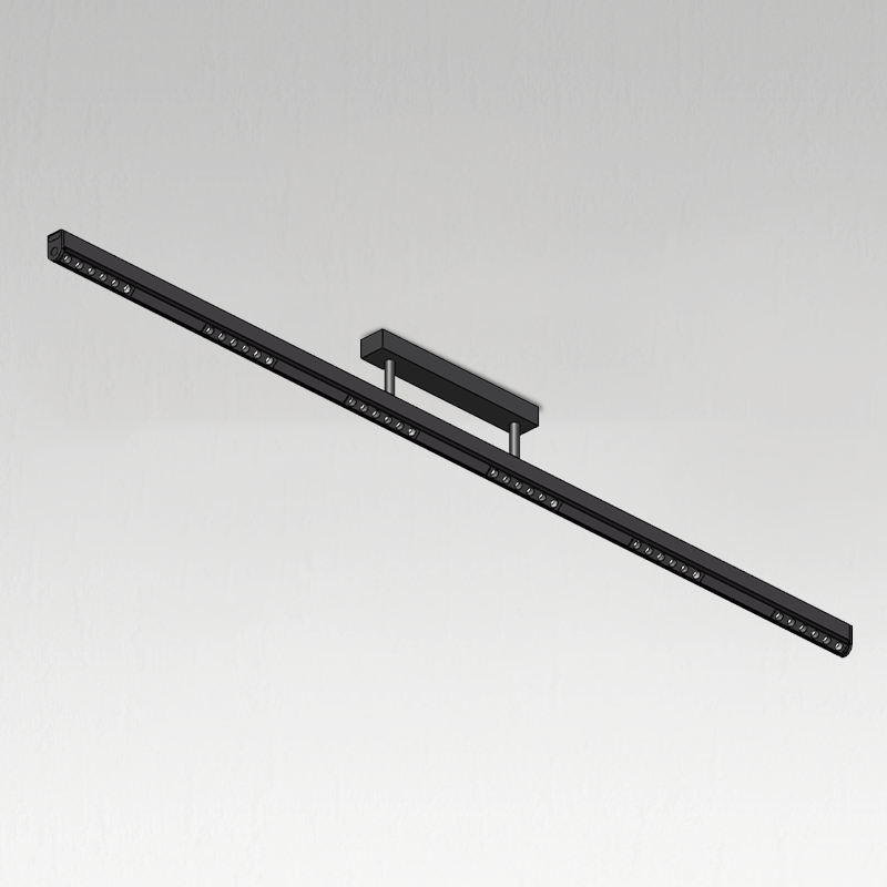 Black  Suspended  Linear LED Luminaire LED PROLIGHT+ in aluminium Beam Angle 36°I 20W I IP20