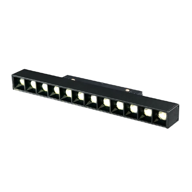 Black Magnetic Linear LED Light PROLIGHT+ in aluminum 3000K I 18W I IP20