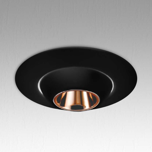 [PRYCC0401C3L3W22BKGD3000K] Black and Gold Orientable Recessed Spotlight PROLIGHT+