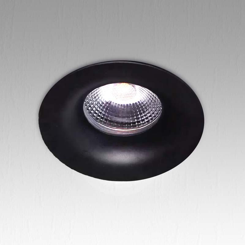 Black Fixed Recessed Spotlight PROLIGHT+