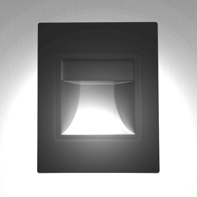 Black Square Indoor Step LED Light PROLIGHT+