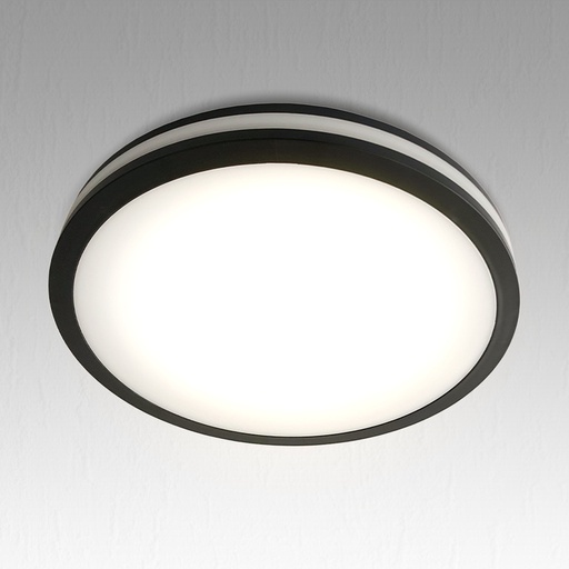 [PRHYE3CL30BK] TRI-PROOF Black Round Ceiling Lamp  Prolight+ 18W / IP64