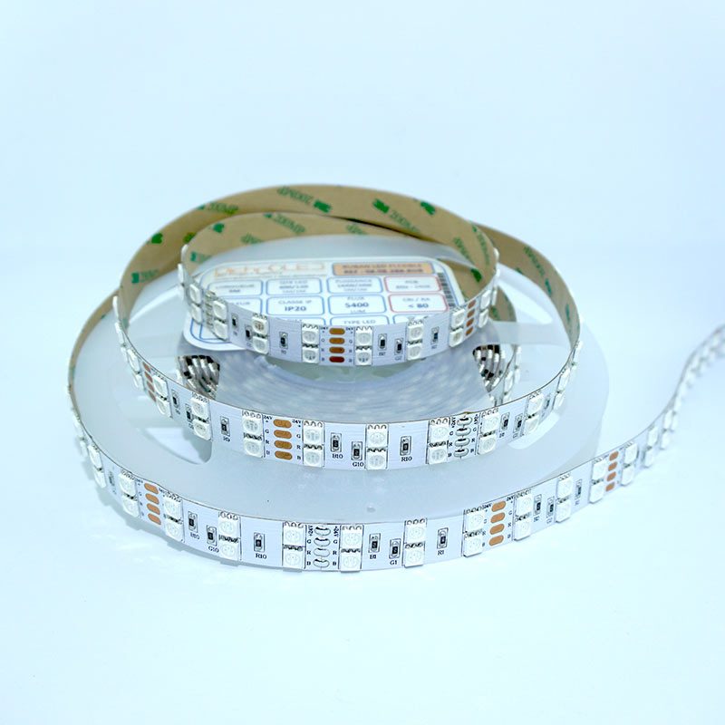 Double Line RGB STRIP LED SMD 5050 PROLIGHT+  220V / 120 LEDS / IP65