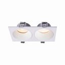 Prolight+ IP65 Waterproof Sandy White Double Round Recessed Spotlight Support