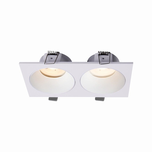 [PRTS8332SDWH] Prolight+ IP65 Waterproof Sandy White Double Round Recessed Spotlight Support