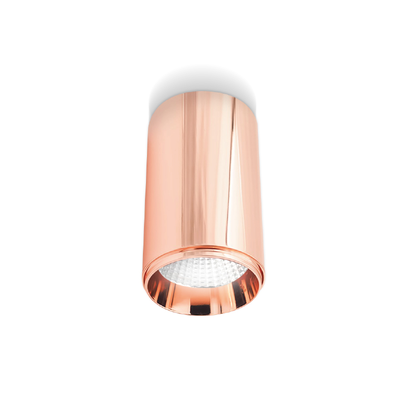 Rose Gold Surface Mounted Cylindrical PROLIGHT+