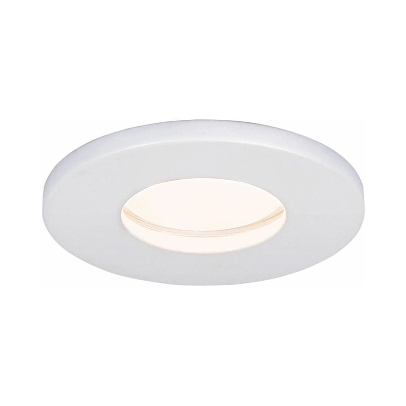 Round Lid White Aluminum Sand for Spotlight Recessed Waterproof Prolight+