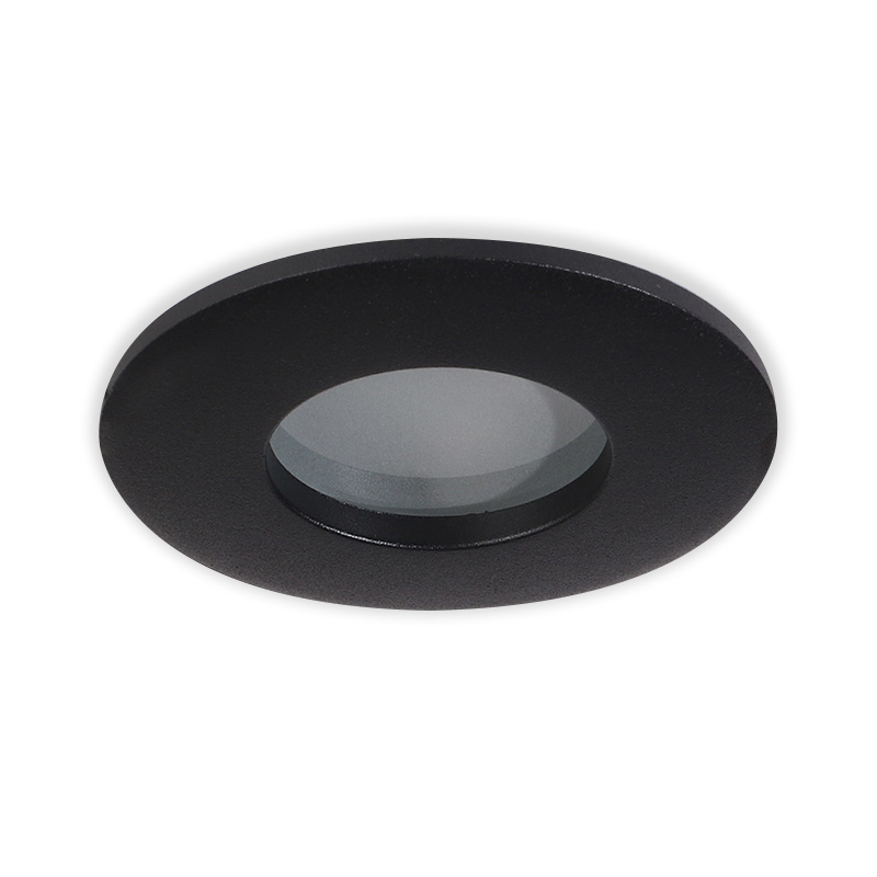 Round Lid Black Aluminum Sand for Spotlight Recessed Waterproof Prolight+