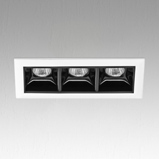 [PRYCC2245C233000K22] Black and White rectangular  Spotlight PROLIGHT+ 