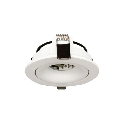 [PRYC373A1622WH] White Recessed Spot Holder PROLIGHT+ in aluminum for a GU10 ledbulb / 12V / IP20